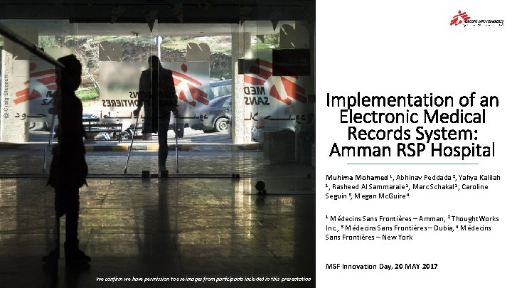 @ Craig Stennett Implementation of an Electronic Medical Records System: Amman RSP Hospital Muhima