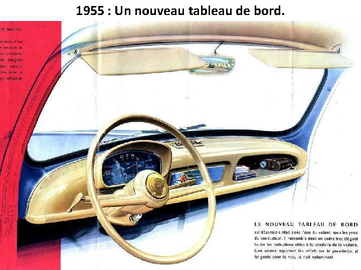 1955 : Un nouveau tableau de bord. 