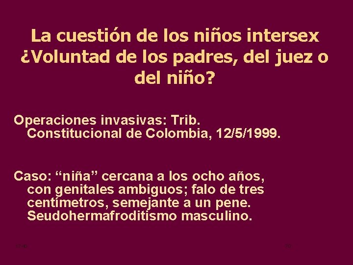 La cuestión de los niños intersex ¿Voluntad de los padres, del juez o del