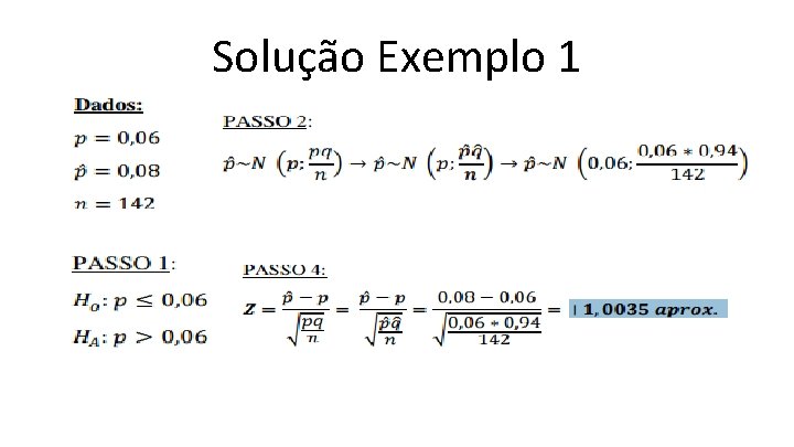 Solução Exemplo 1 