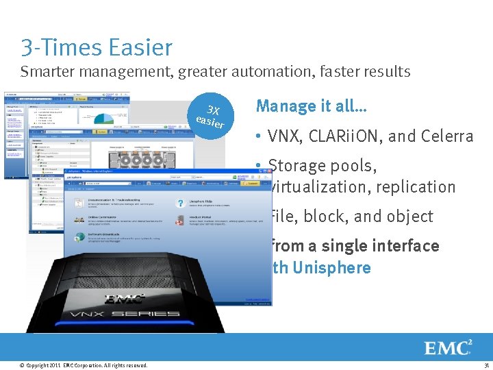 3 -Times Easier Smarter management, greater automation, faster results 3 X easie r Manage