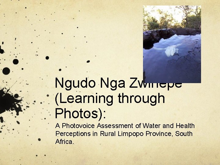 Ngudo Nga Zwinepe (Learning through Photos): A Photovoice Assessment of Water and Health Perceptions