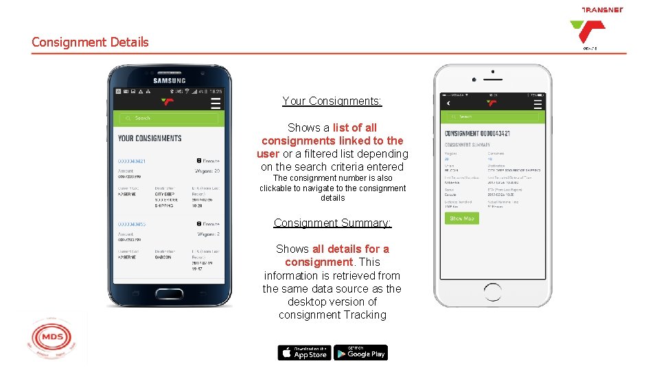 Consignment Details Your Consignments: Shows a list of all consignments linked to the user