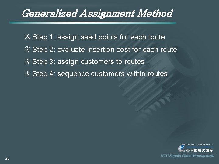 Generalized Assignment Method > Step 1: assign seed points for each route > Step