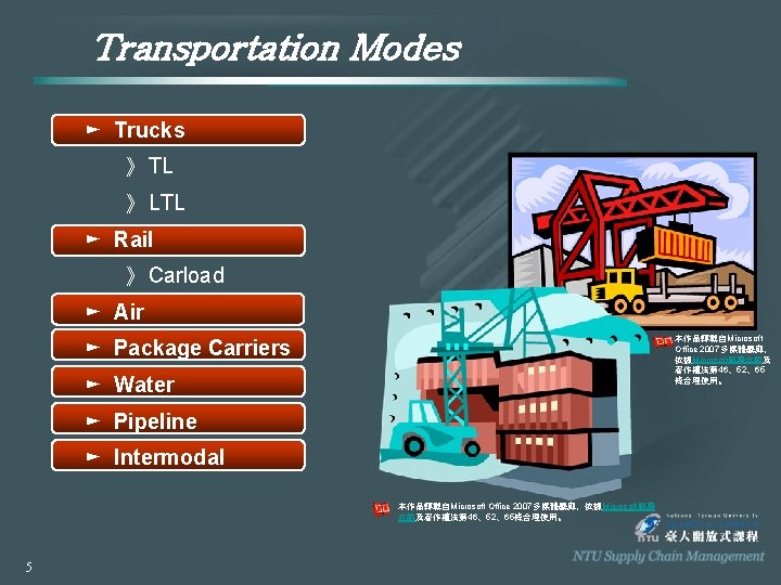 Transportation Modes ► Trucks 》 TL 》 LTL ► Rail 》 Carload ► Air