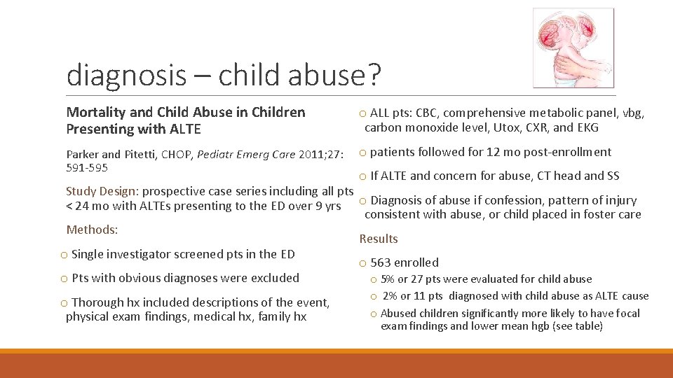 diagnosis – child abuse? Mortality and Child Abuse in Children Presenting with ALTE o