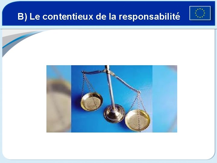 B) Le contentieux de la responsabilité 