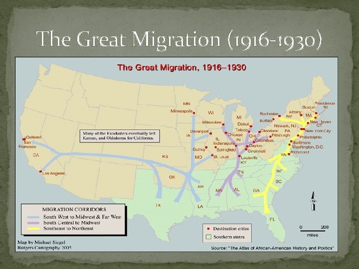 The Great Migration (1916 -1930) 