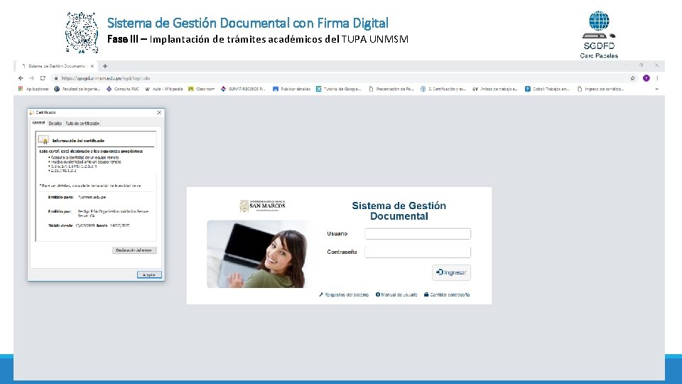 Sistema de Gestión Documental con Firma Digital Fase III – Implantación de trámites académicos