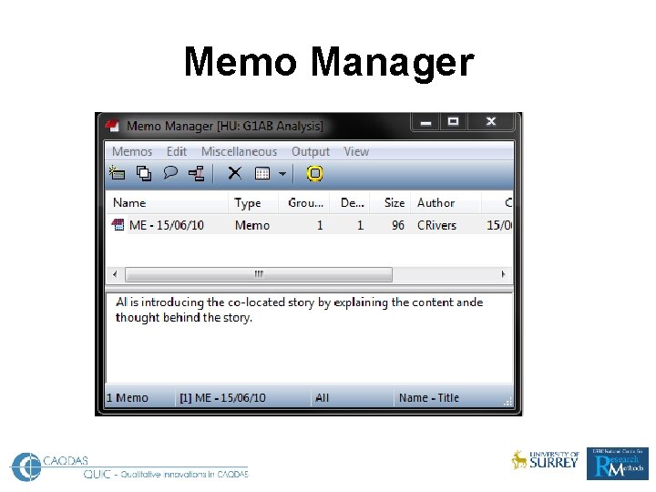 Memo Manager 