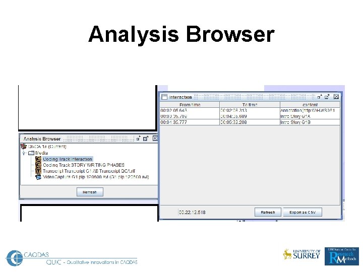 Analysis Browser 