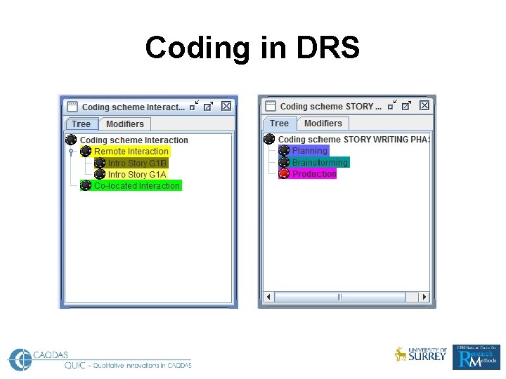Coding in DRS 