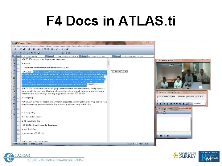 F 4 Docs in ATLAS. ti 