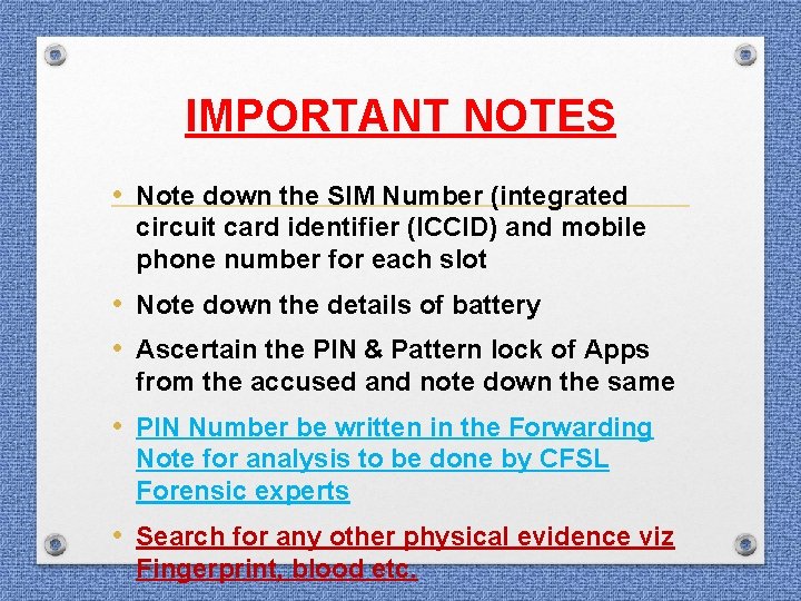 IMPORTANT NOTES • Note down the SIM Number (integrated circuit card identifier (ICCID) and IMPORTANT NOTES • Note down the SIM Number (integrated circuit card identifier (ICCID) and