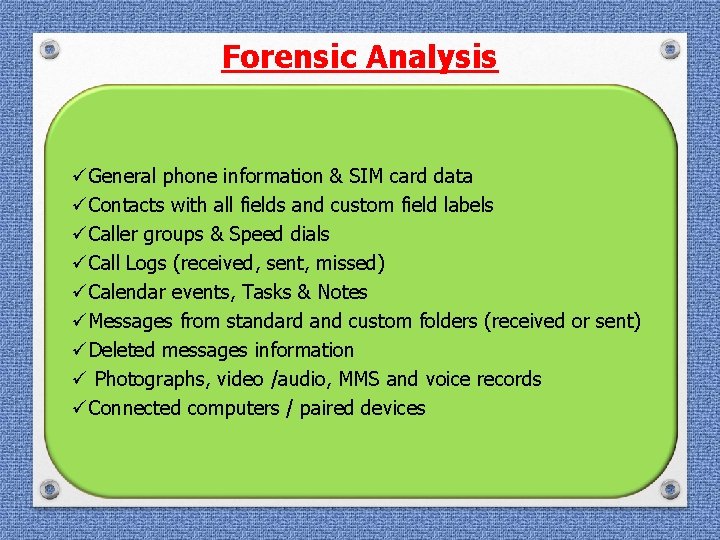 Forensic Analysis üGeneral phone information & SIM card data üContacts with all fields and Forensic Analysis üGeneral phone information & SIM card data üContacts with all fields and