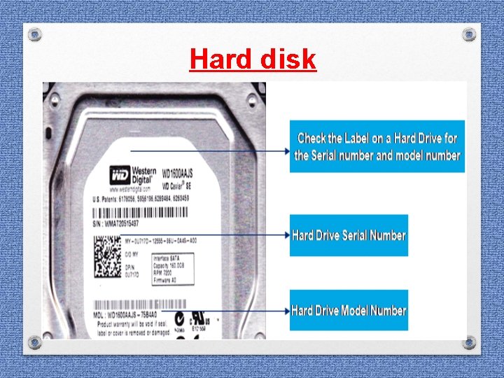 Hard disk Hard disk