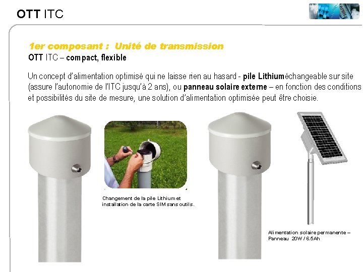 OTT ITC 1 er composant : Unité de transmission OTT ITC – compact, flexible