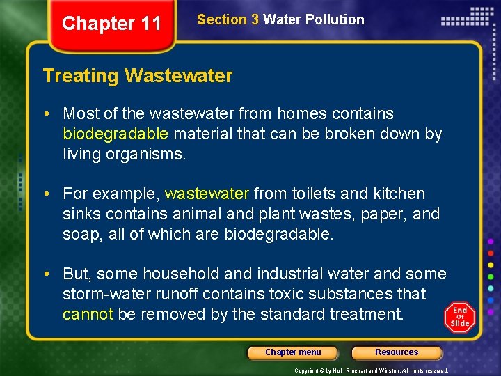 Chapter 11 Section 3 Water Pollution Treating Wastewater • Most of the wastewater from Chapter 11 Section 3 Water Pollution Treating Wastewater • Most of the wastewater from