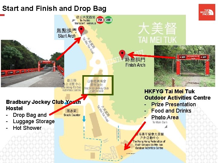 Start and Finish and Drop Bag Bradbury Jockey Club Youth Hostel - Drop Bag