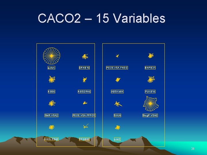 CACO 2 – 15 Variables a. don DRNB 10 PEOE. VSA. FNEG BNPB 31