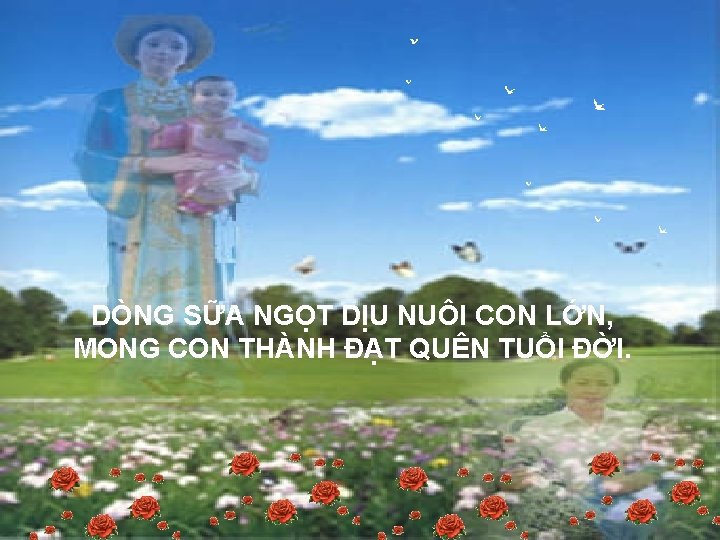 DÒNG SỮA NGỌT DỊU NUÔI CON LỚN, MONG CON THÀNH ĐẠT QUÊN TUỔI ĐỜI.