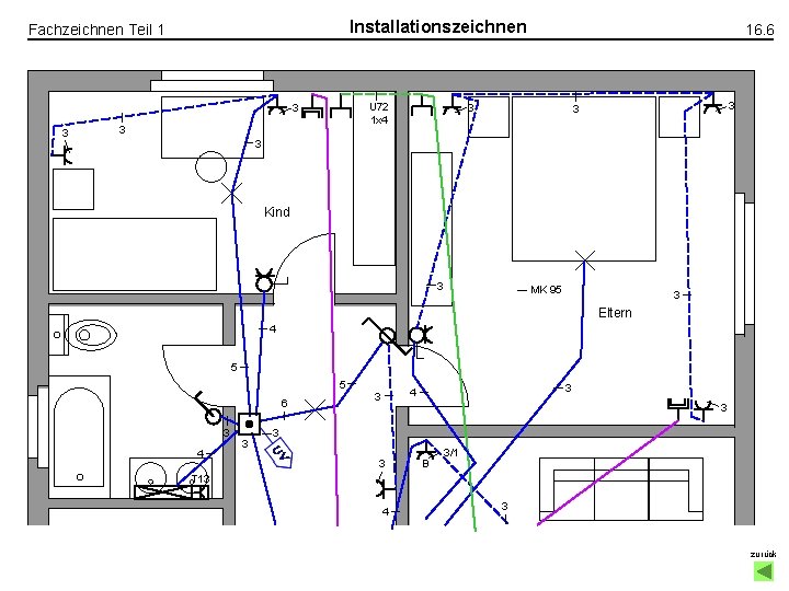 Installationszeichnen Fachzeichnen Teil 1 U 72 1 x 4 3 3 3 16. 6 Installationszeichnen Fachzeichnen Teil 1 U 72 1 x 4 3 3 3 16. 6