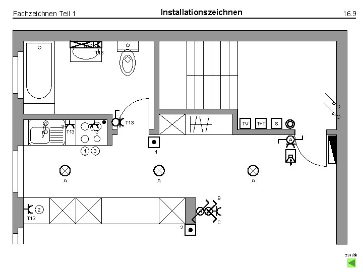 Installationszeichnen Fachzeichnen Teil 1 16. 9 T 13 3 T 13 TV T+T S Installationszeichnen Fachzeichnen Teil 1 16. 9 T 13 3 T 13 TV T+T S