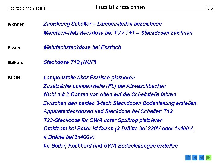 Fachzeichnen Teil 1 Wohnen: Installationszeichnen Zuordnung Schalter – Lampenstellen bezeichnen Mehrfach-Netzsteckdose bei TV / Fachzeichnen Teil 1 Wohnen: Installationszeichnen Zuordnung Schalter – Lampenstellen bezeichnen Mehrfach-Netzsteckdose bei TV /