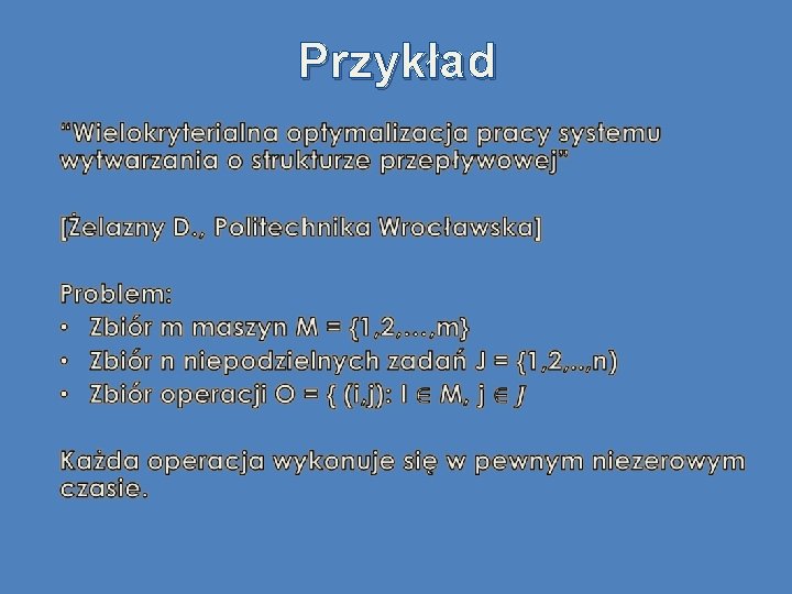 Przykład • 