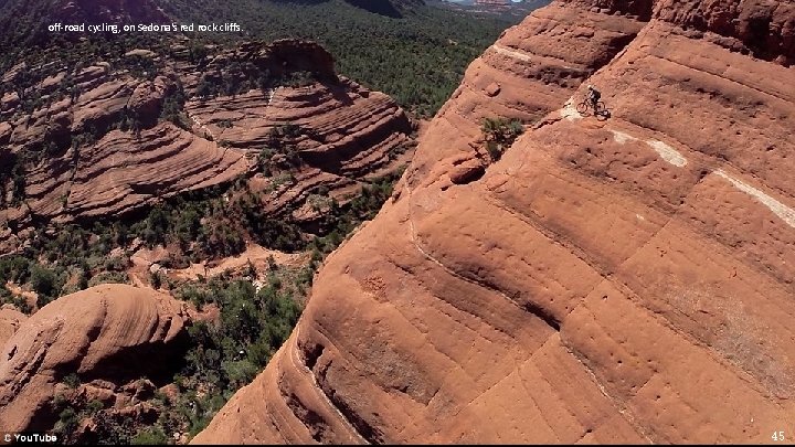 off-road cycling, on Sedona's red rock cliffs. 45 