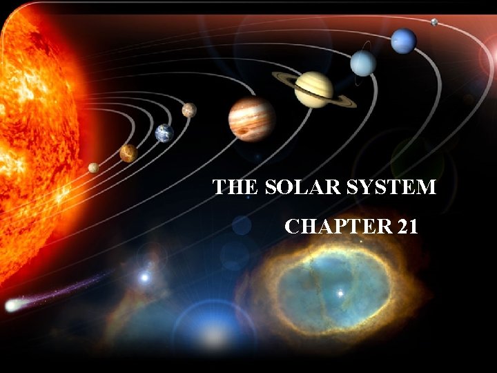 The Solar System THE SOLAR SYSTEM CHAPTER 21 Chapter 20 & 21 