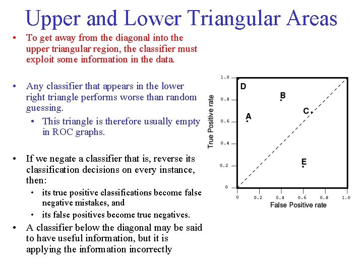 Upper and Lower Triangular Areas • To get away from the diagonal into the