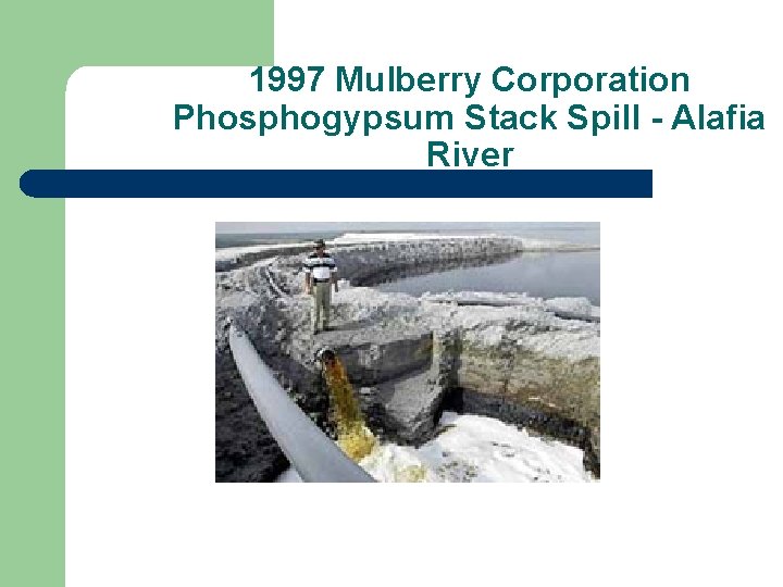 1997 Mulberry Corporation Phosphogypsum Stack Spill - Alafia River 