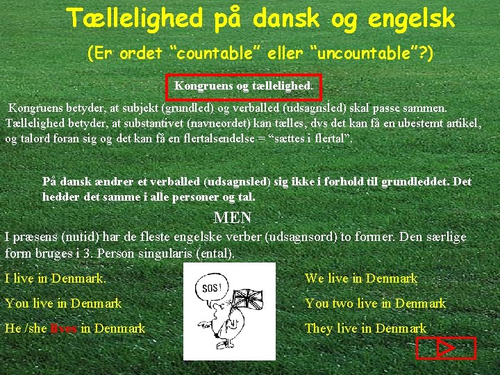 Tællelighed på dansk og engelsk (Er ordet “countable” eller “uncountable”? ) Kongruens og tællelighed
