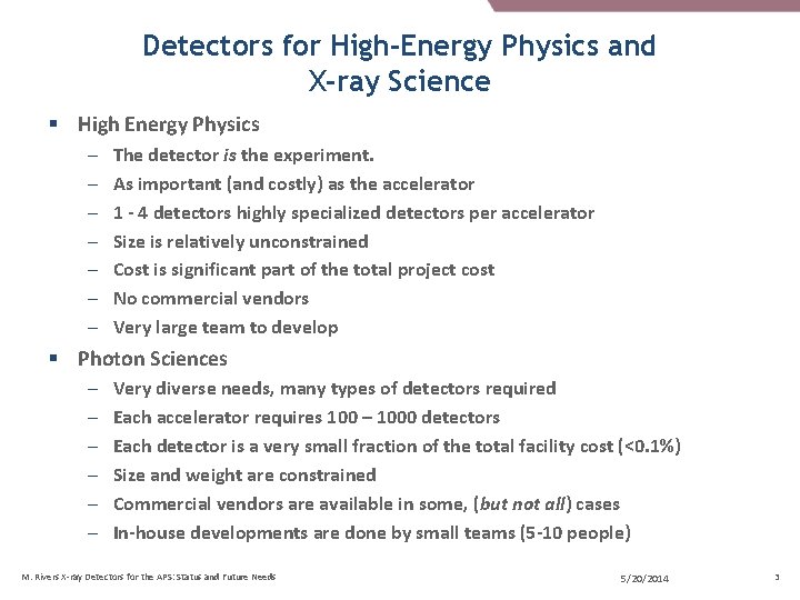Detectors for High-Energy Physics and X-ray Science § High Energy Physics – – – Detectors for High-Energy Physics and X-ray Science § High Energy Physics – – –
