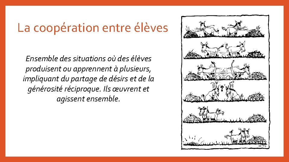 La coopération entre élèves Ensemble des situations où des élèves produisent ou apprennent à La coopération entre élèves Ensemble des situations où des élèves produisent ou apprennent à