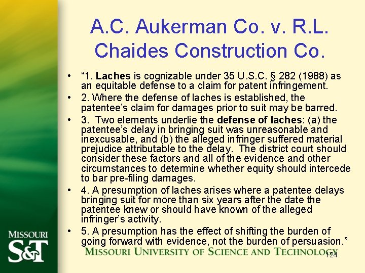 A. C. Aukerman Co. v. R. L. Chaides Construction Co. • “ 1. Laches