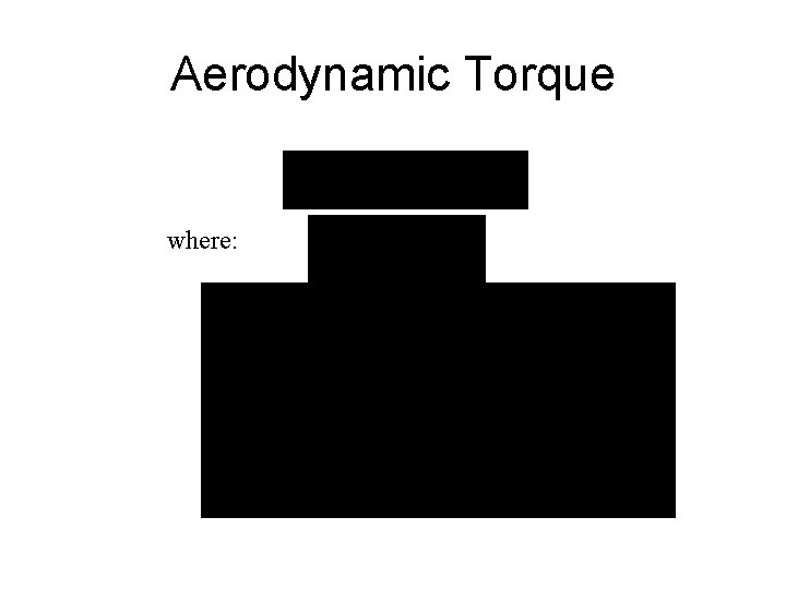 Aerodynamic Torque where: 