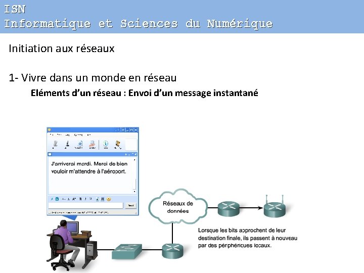 ISN Informatique et Sciences du Numérique Initiation aux réseaux 1 - Vivre dans un