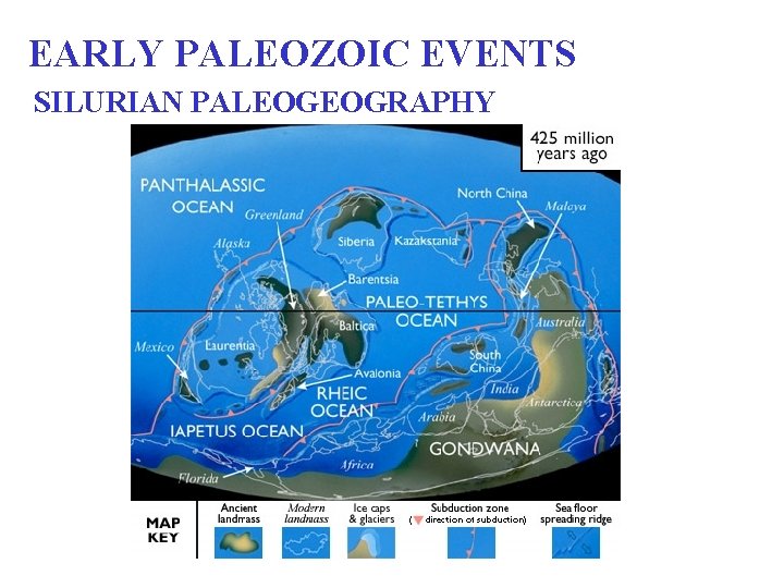 EARLY PALEOZOIC EVENTS SILURIAN PALEOGEOGRAPHY 