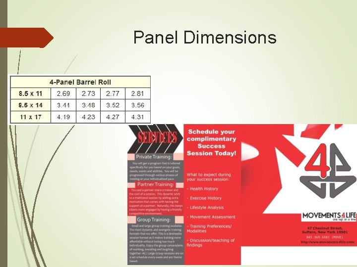 Panel Dimensions 