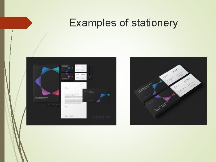 Examples of stationery 