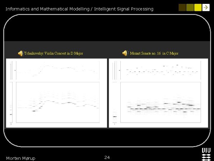 Informatics and Mathematical Modelling / Intelligent Signal Processing Tchaikovsky: Violin Concert in D Major