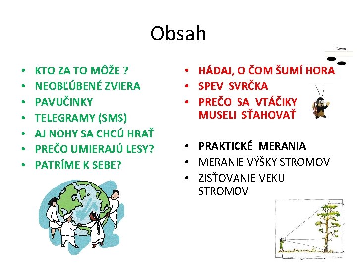 Obsah • • KTO ZA TO MÔŽE ? NEOBĽÚBENÉ ZVIERA PAVUČINKY TELEGRAMY (SMS) AJ