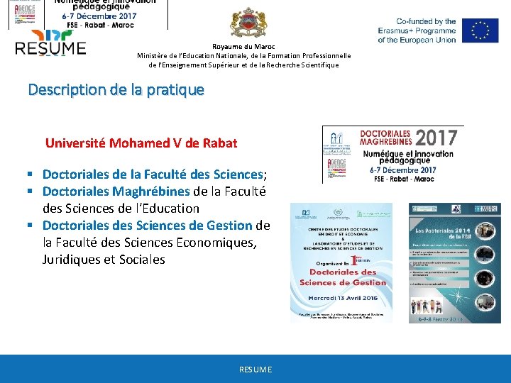 Royaume du Maroc Ministère de l’Education Nationale, de la Formation Professionnelle de l’Enseignement Supérieur