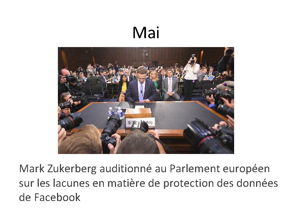 Mai Mark Zukerberg auditionné au Parlement européen sur les lacunes en matière de protection