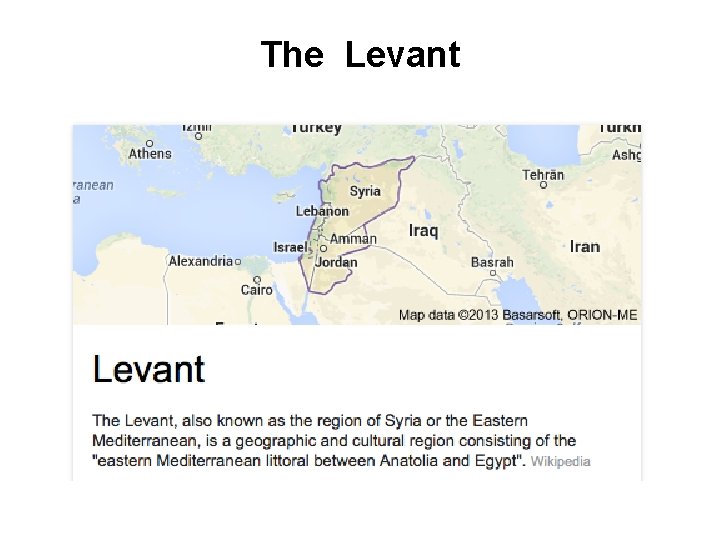The Levant 