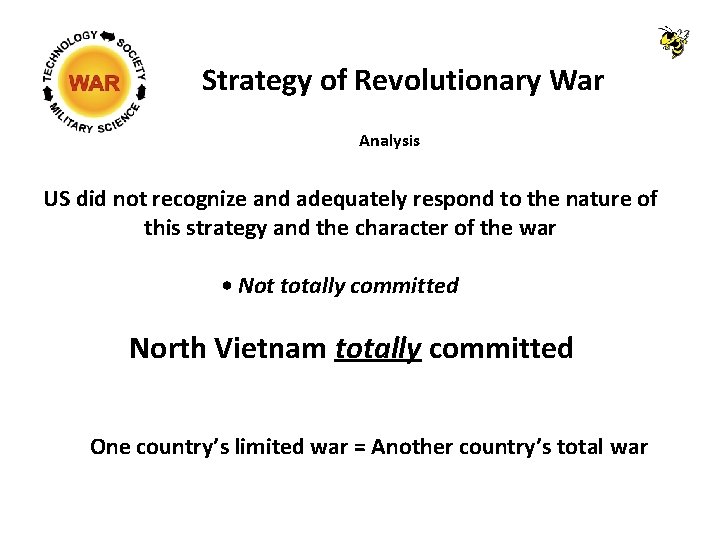 Strategy of Revolutionary War Analysis US did not recognize and adequately respond to the