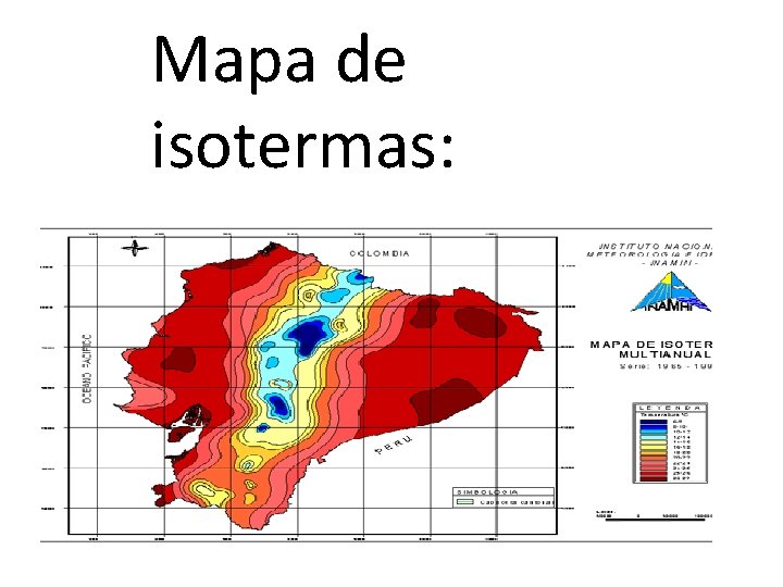 Mapa de isotermas: 
