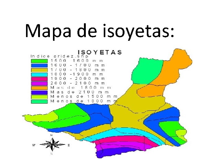 Mapa de isoyetas: 